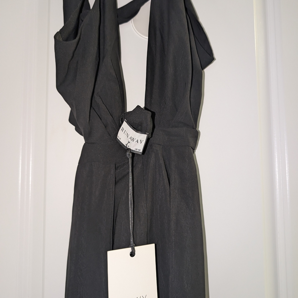 Runaway Black Backless Women's Playsuit